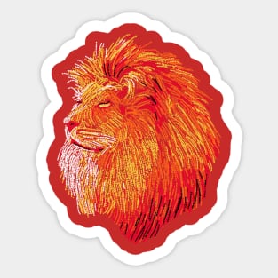 Fire Lion Sticker